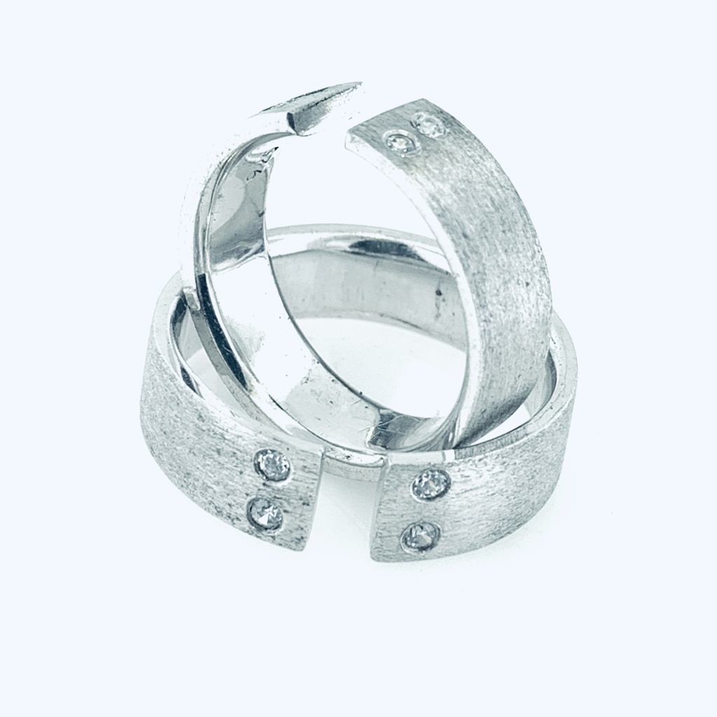 ARGOLLA PACMAN CON 4 DIAMANTES