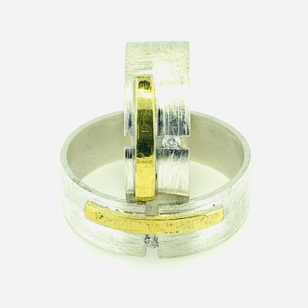 ARGOLLA MATE CON BARRA AMA DIAMANTE