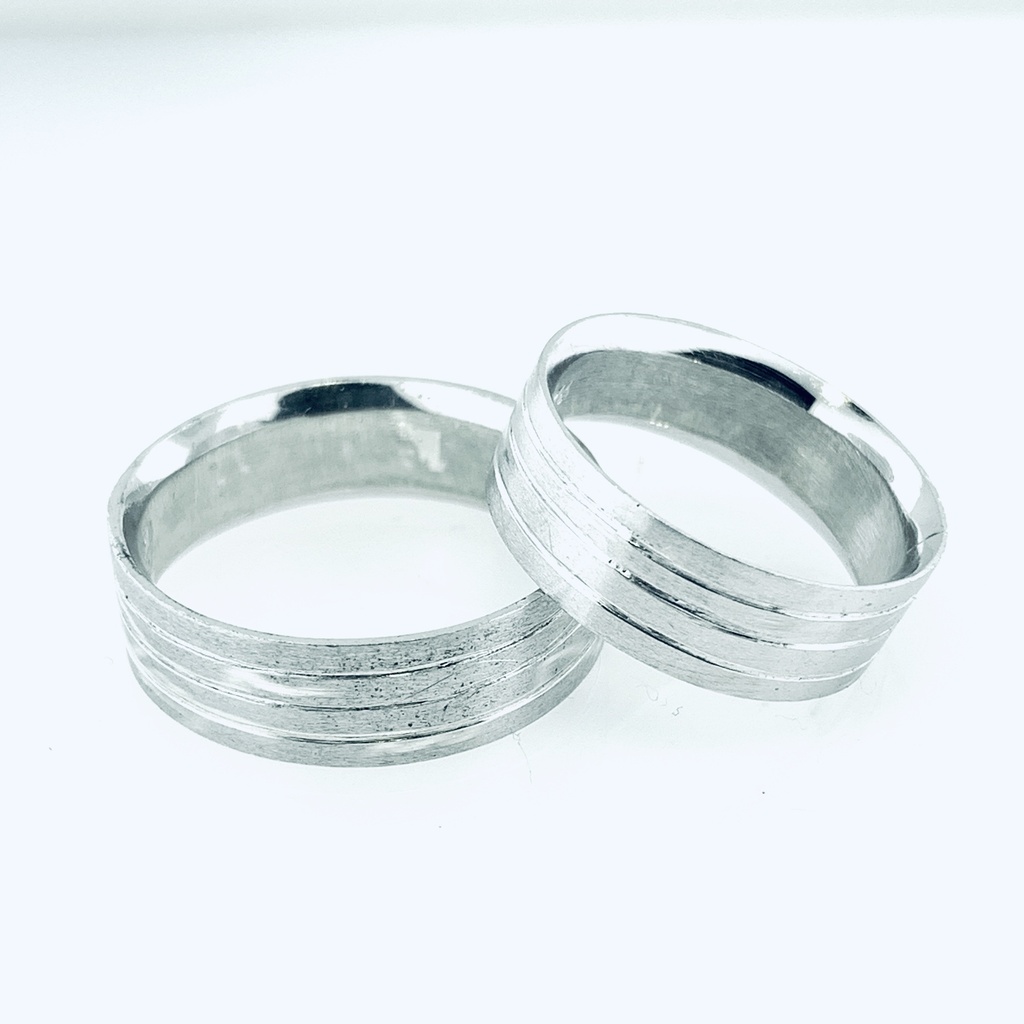 ARGOLLA MATE CON TRES LINEAS LUSTRE