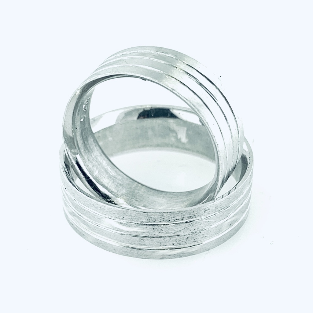 ARGOLLA MATE CON TRES LINEAS LUSTRE