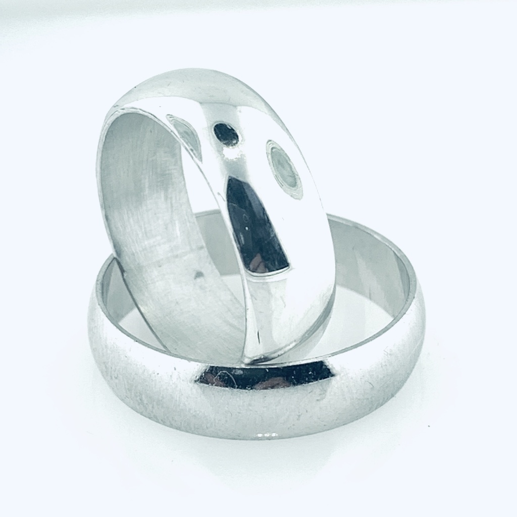 ARGOLLA MEDIA CAÑA LISA 6MM BCO