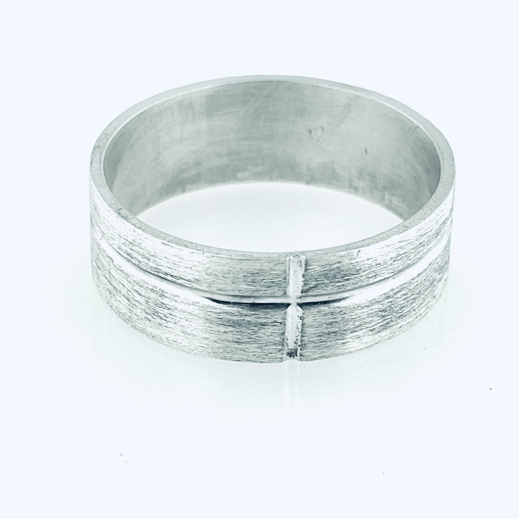 ARGOLLA MATE CON CRUZ BRILLANTE