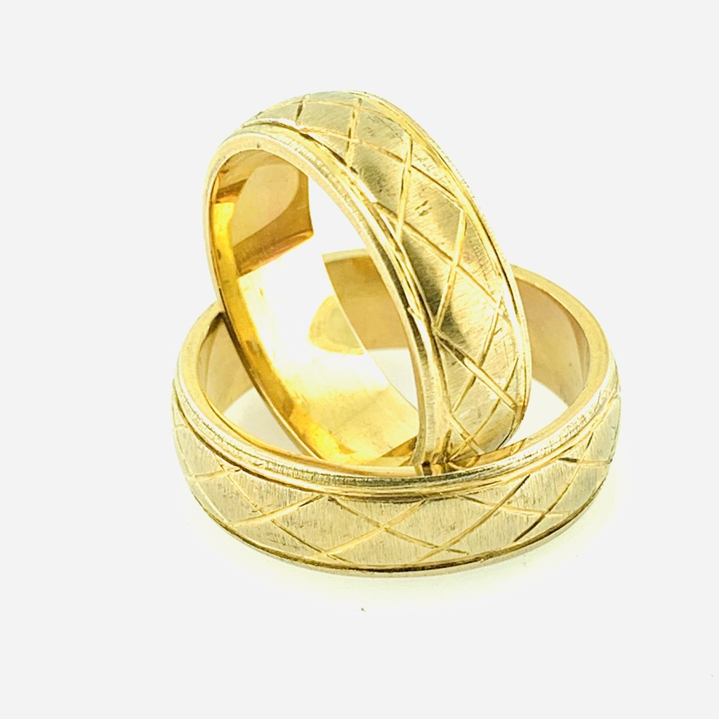 ARGOLLA MEDIA CAÑA ROMBOS 6MM AMA