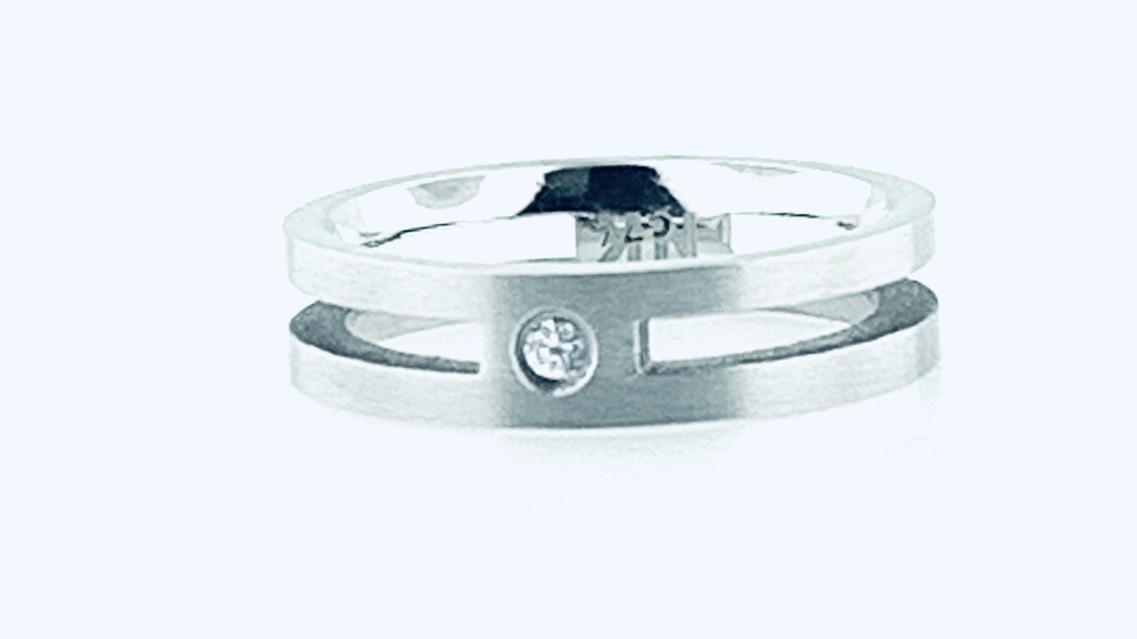 ARGOLLA DOS BRAZOS PARALELOS CIRC 0.04 AL CENTRO 