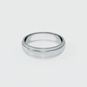 ARGOLLA CENTRO BLANCO MATE SOBRE AMARILLO CON CIRCONIAS (372001)