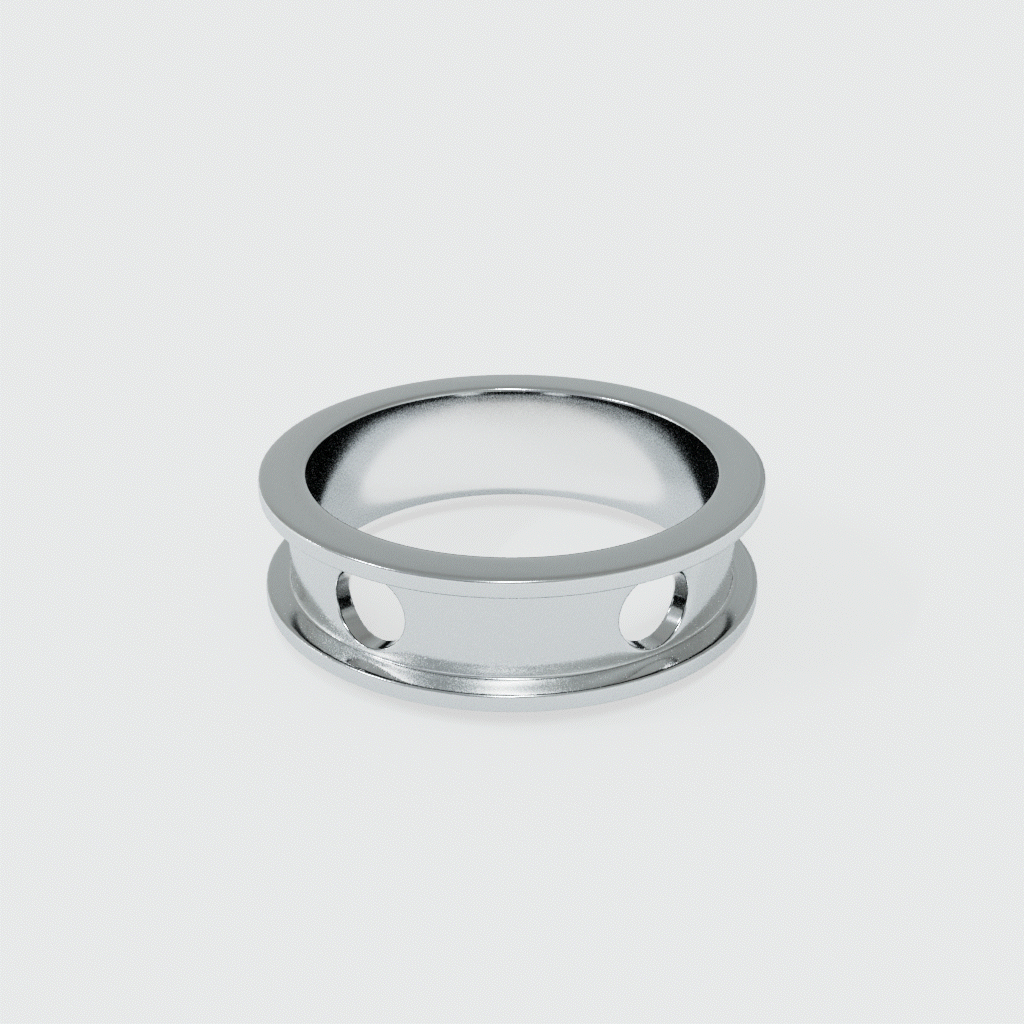 ARGOLLA CARRIL CON PADRE NUESTRO Y ORIFICIO PARA CADENA