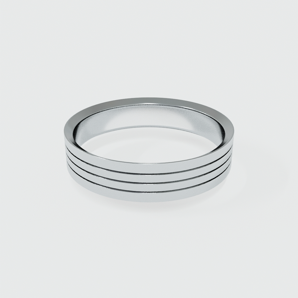 ARGOLLA MATE CON TRES LINEAS LUSTRE