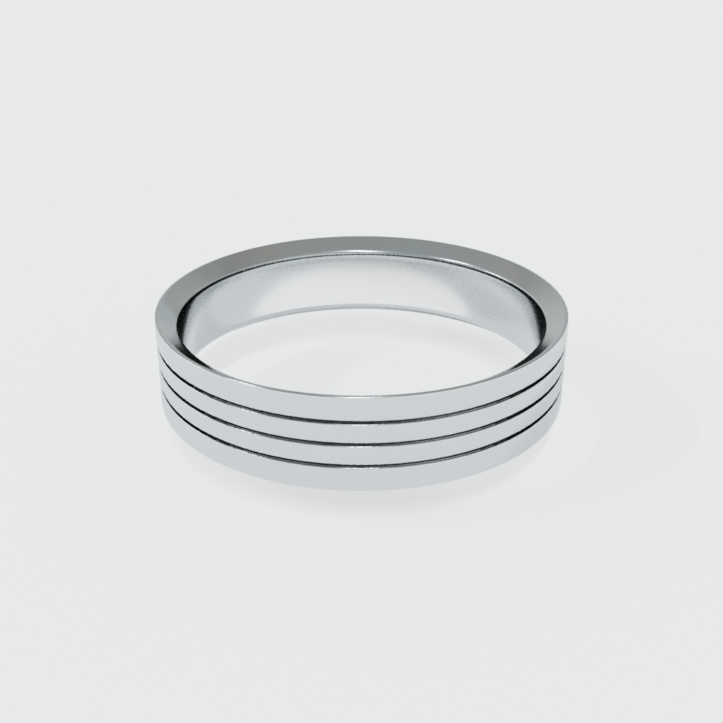 ARGOLLA MATE CON TRES LINEAS LUSTRE