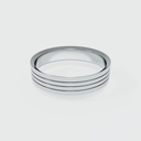 ARGOLLA MATE CON TRES LINEAS LUSTRE