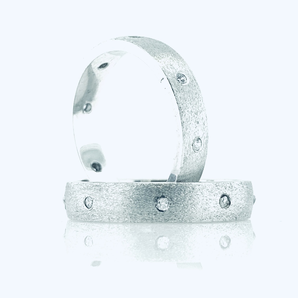 ARGOLLA CENTRO MATE CON CIRC FILO BRILLANTE