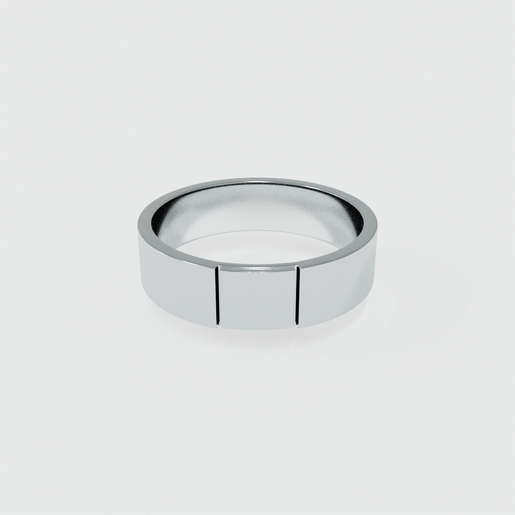 ARGOLLA BLANCA CON CUADRO AL CENTRO ROSA