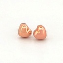 BROQUEL CORAZON 3D ROSA 14K