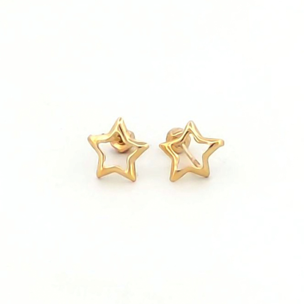 BROQUEL ESTRELLA SILUETA GDE 14K