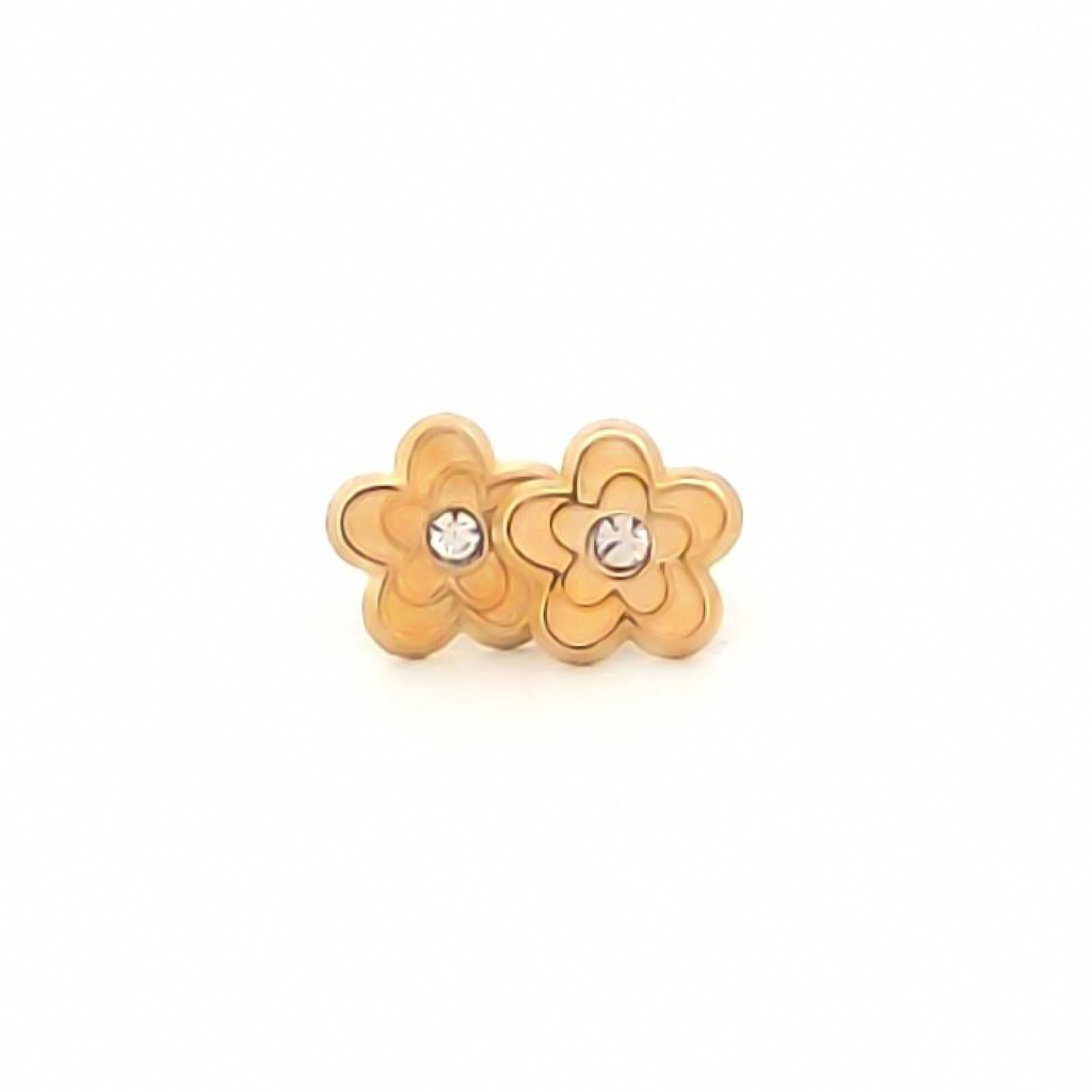 BROQUEL FLOR C/FLOR GIRADA 14K