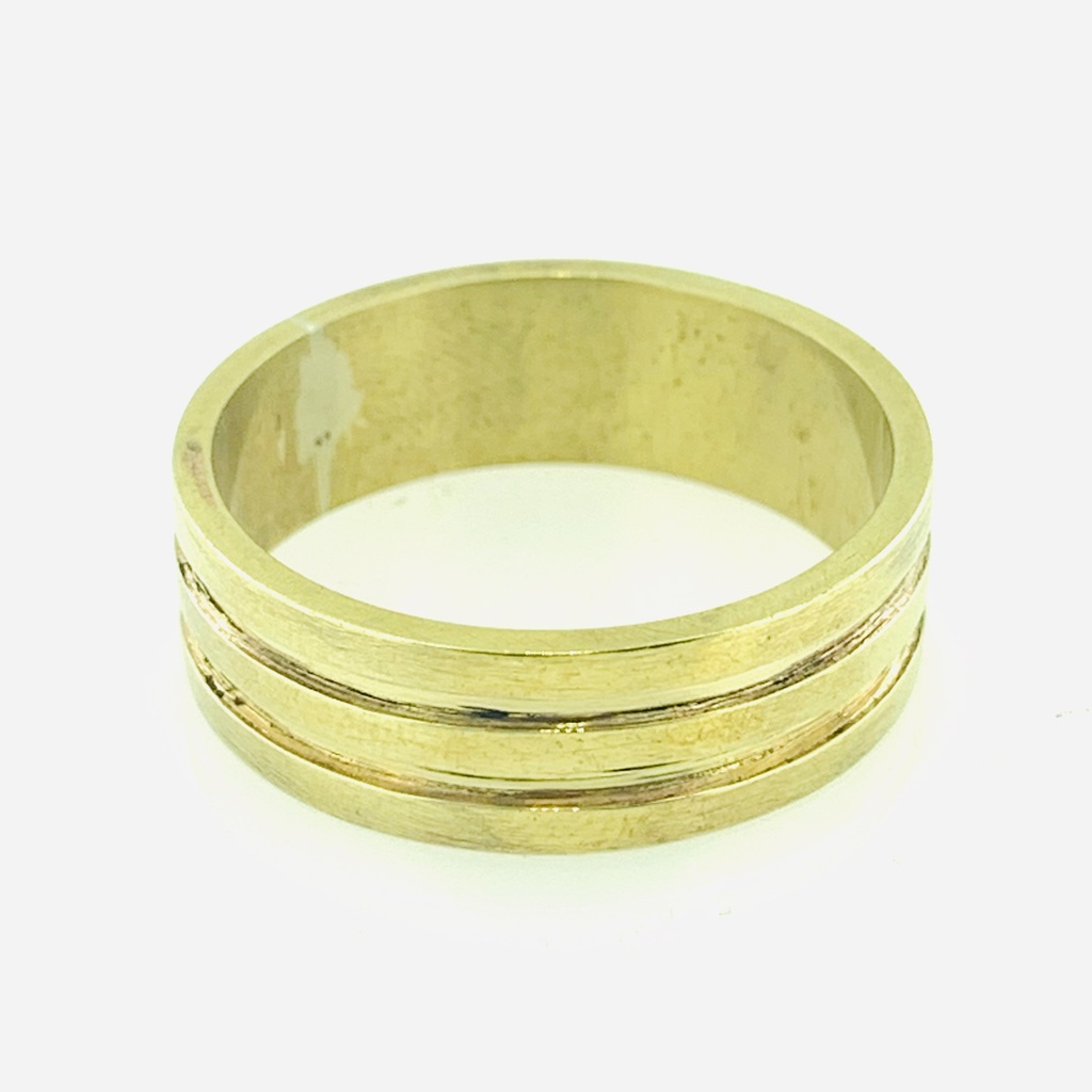 ARGOLLA MATE AL CENTRO DOS HILOS BRILLANTES