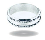 ARGOLLA BCO BRILLANTE AL CENTRO DOBLE ENCARRETILLADO  (372017)