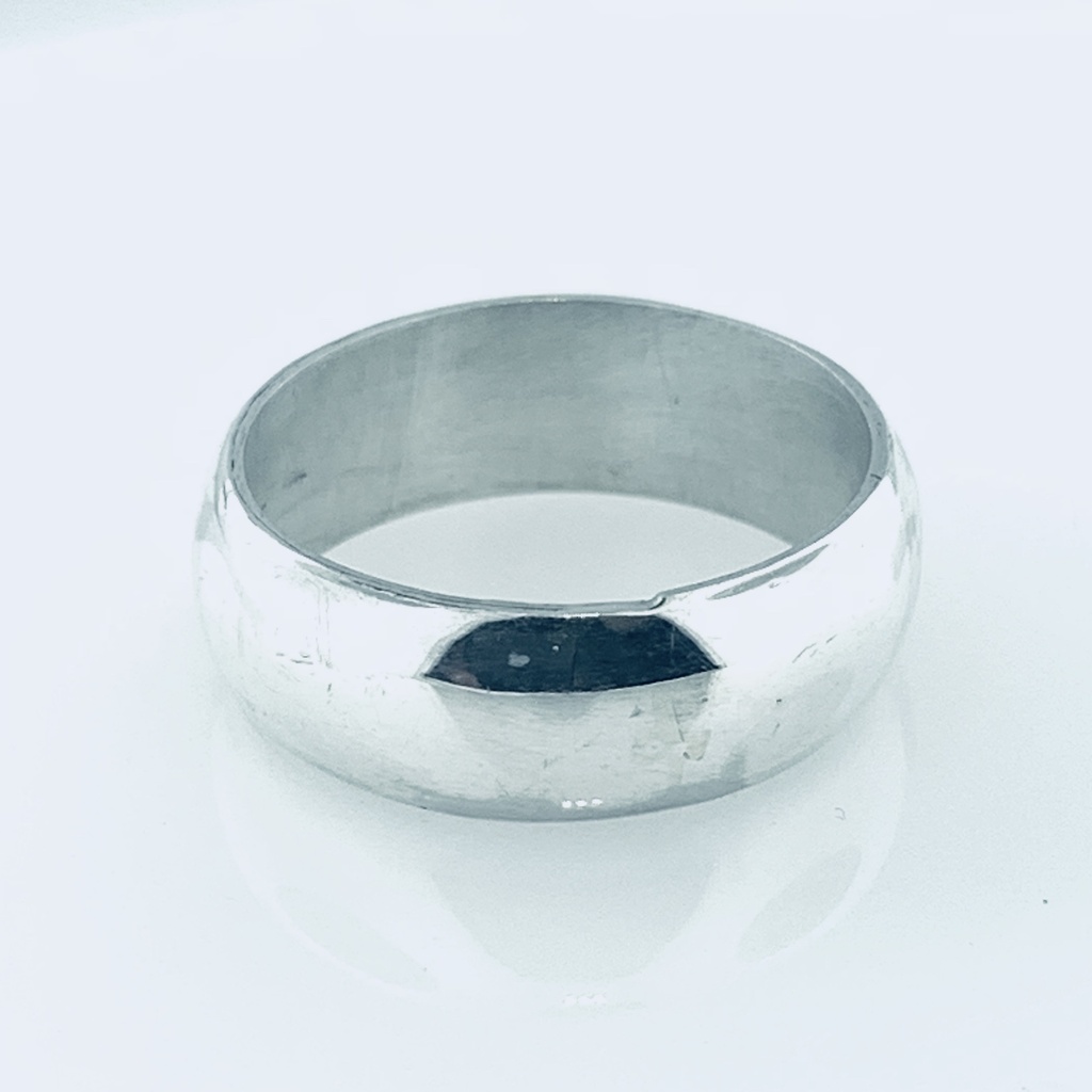 ARGOLLA MEDIA CAÑA LISA 6MM BCO