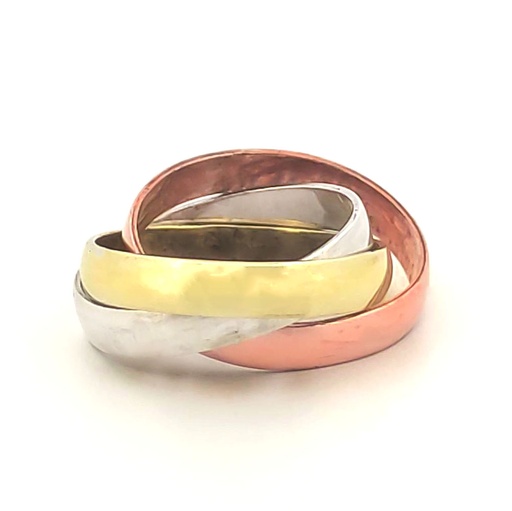 [372312] ARGOLLA LISTONES EN  ORO FLORENTINO