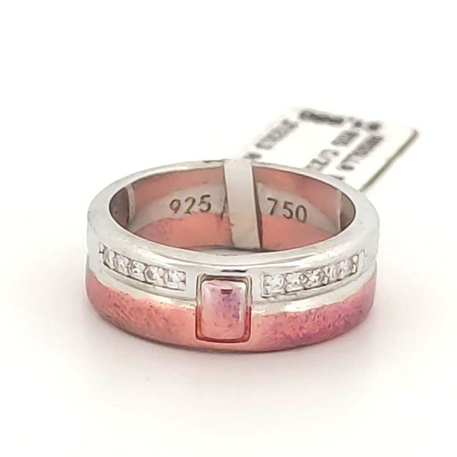 [372313] ARGOLLA BITONO BCA Y ROSA C/ZIRCONIAS